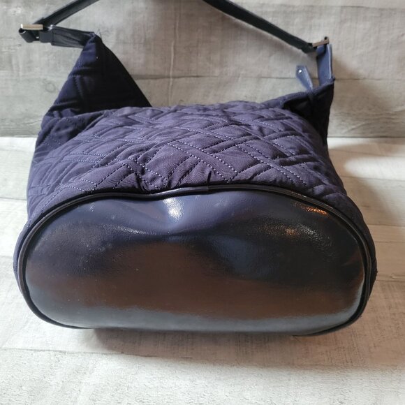 Vera Bradley Quilted Navy Hobo Shoulder Bag With Front Zipper Pocket & Adjustabl - Picture 5 of 10